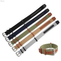 ♘۩✈ 20mm 22mm Nylon Leather Seatbelt Watch Strap Men Military Sport Wrist Band Bracelet Accessories for Hamilton/Seiko