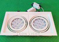 LLโคมฝังฝ้าปรับมุม Led 2x12w 4000k แสงคูลไวท์