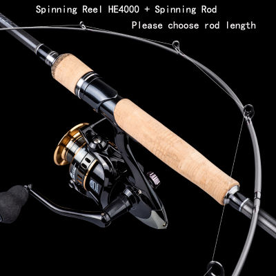 LINNHUE Fishing Rod Reel Combo 1.68-2.7m 23 Section Baitcasting Spinning Rod Set Lure 5-40g Casting Travel Rod Gift Rod Cover