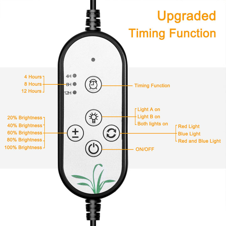 a-grow-light-5ระดับหรี่แสงได้พืชเติบโตไฟสำหรับพืชในร่มที่มีสเปกตรัมสีแดงสีฟ้า-3โหมดฟังก์ชั่นจับเวลา