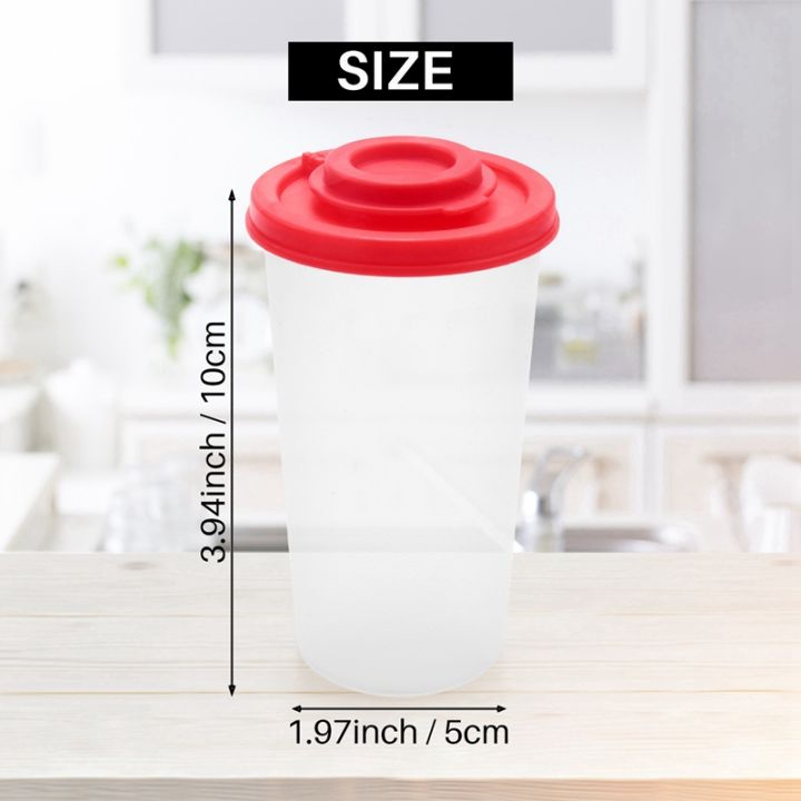 salt-and-pepper-shakers-moisture-proof-salt-shaker-with-red-covers-lids-plastic-airtight-spice-jar-dispenser