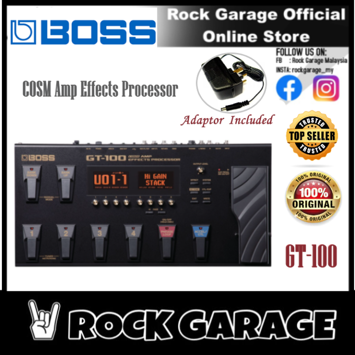 Boss GT100 Guitar MultiEffects Pedal with Adapter (GT100) Lazada