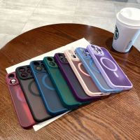 เคส Case Magsafe เลนส์กล้อง สำหรับรุ่น iPhone 15 15pro 15promax 15plus ไร้นิ้วมือ