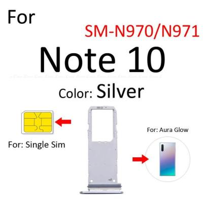 【✲High Quality✲】 anlei3 ที่ใส่ซิมการ์ดช่องเสียบถาดช่องเสียบเครื่องอ่านที่ใส่ซิมการ์ดช่องเสียบ Adapter Micro Sd สำหรับ Samsung Galaxy Note 10 Plus 5G N970 N976 N975