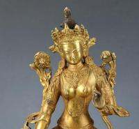 รูปปั้นทองแดงทองเหลืองสีเขียว tara Avatesvara bodhistata ตกแต่ง