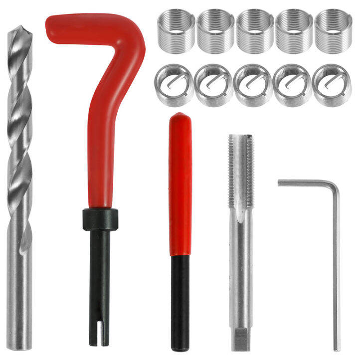 15Pcs Professional Thread Repair Kit M10 x 1.0mm High Speed Steel