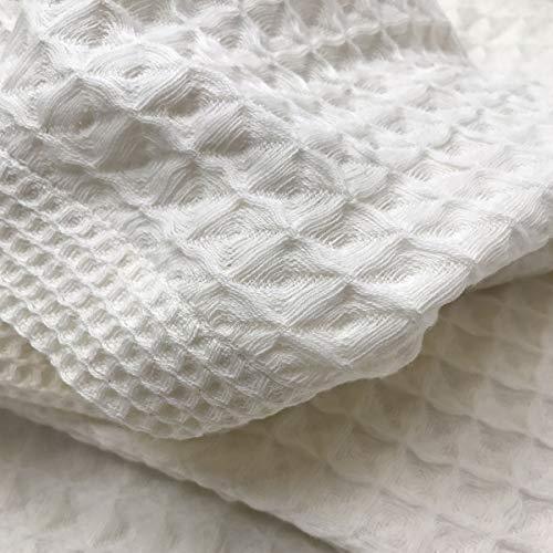 ผ้าเช็ดตัว-imabari-ผ้าเช็ดตัว2แพ็คถักลายวาฟเฟิล60x125cm-สีขาวนวล