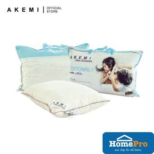 Akemi Pillow Sleep Essential Organic Cotton fil 44X70X4cm White Lazada