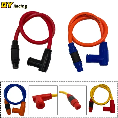 Motorcycle Spark Plug Iridium Power Cable Wires Cap Cover Ignition Cable For Off road Motocross Dirt Motor Ignition Coil