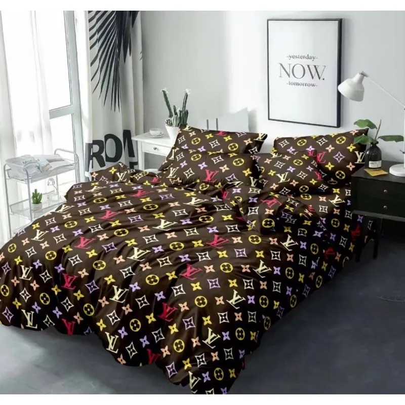 NEW HOTEL Cadar Kain Sejuk Lembut Branded Luxury Premium LV Channel Gucci  Single Queen Bedding Bedsheet With Pillow Cover