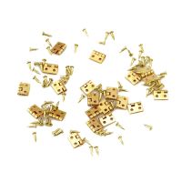 20pcs Mini Metal Hinge Golden for 1/12 House Miniature Cabinet Furniture Brass Hinge Dollhouse Miniature Cabinet Closet