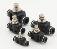 ;[-[; GOGO 10Pcs A Lot Pneumatic Quick Plastic Fittings 6Mm Pneumatic Pipe One Touch SU-06 Pipeline Throttle Valve