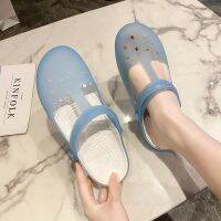 READY STOCK WZZ Womens jelly sandals รองเท้าแตะเจลลี่สตรีแฟชั่นระบายอากาศรองเท้าโรมันแฟชั่นเกาหลีรองเท้าผู้หญิงพื้นหนารองเท้าชายหาดกันลื่น