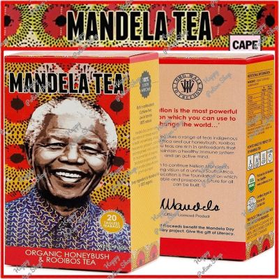 ชาฮันนี่บุชและรอยบอสออร์แกนิคแอฟริกาใต้ Organic Mandela Honeybush&amp;Rooibos Tea 1 กล่องมี 20 ซอง South African Single Origin Tea, Zero Calorie and Caffeine Free Antioxidant Rich All Natural Tea Leaves
