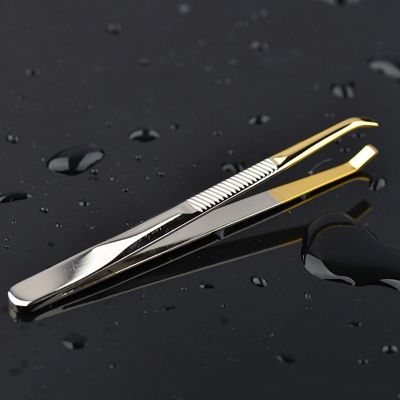 1Pc Professional Black Eyebrow Tweezer Beauty Hair Slanted Stainless Steel Metal Eyebrow Pliers Beauty Tools Accessories