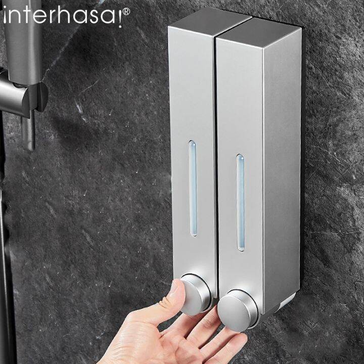 interhasa! Soap Dispenser Wall Mounted Shower Soap Shampoo Dispenser