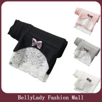 BellyLady เลกกิ้งเด็กผู้หญิงทารกแบบแฟชั่นสำหรับเด็ก2-8ปี,กางเกงลำลองสีทึบรัดรูปยืดลูกไม้สำหรับฤดูร้อน