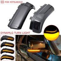 ไฟกระพริบสัญญาณเลี้ยว LED ปีกข้างกระจกมองหลังแบบต่อเนื่องสำหรับ Mitsubishi Pajero V73 V77 V93 V97 2006-2019ให้แสงสว่างและเครื่องใช้ไฟฟ้า