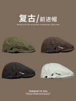 original High-end Mens berets worn backwards all-match Japanese style retro progressive caps peaked caps womens trendy retro hats painters newsboy hats