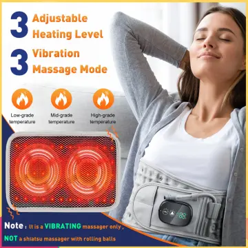 Electric Heating Waist Massage Belt Back Support Massage Belt Red