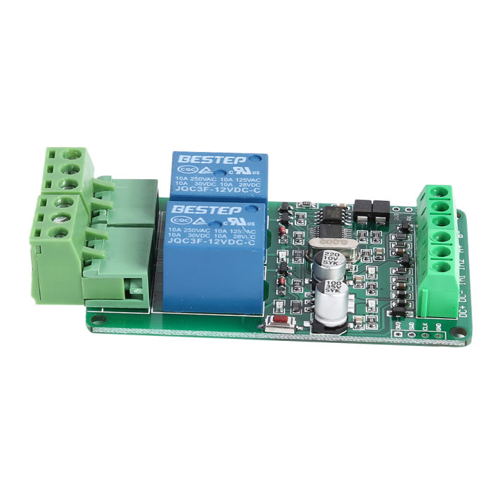 Modbus RTU 2 Cara Modul Relay Output 2 Saluran Switch RS485 TTL 12V ...