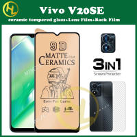 3in กระจกเทมเปอร์เซรามิก V20SE 1 Vivo VIVO V27 V27E V25E V25 V25Pro V23 5กรัม V23E V21 V21E V19neo V20 V15/V20Pro เคลือบฟิล์มบาง + ฟิล์มเลนส์ + ฟิล์มด้านหลัง