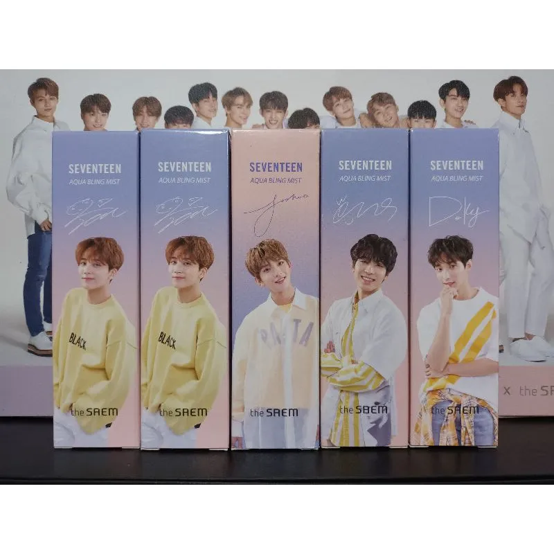 Onhand The Saem Seventeen Facial Mist sealed with holographic