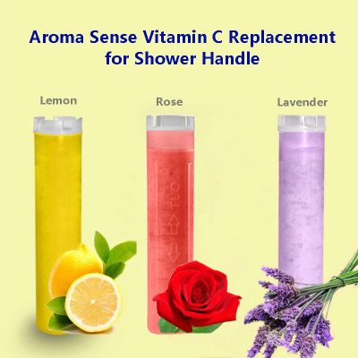 ZhangJi Aroma scent filter replacement of shower head handhold Vitamin C Lemon Rose Lavender cartridge filter water skin care Showerheads