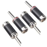 4PCS Banana Plugs HIFI DIY Carbon Fiber Electrical Audio Speaker Cable Banana Connector Plug