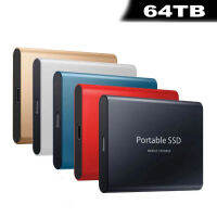 Original M2 SSD 64TB แฟลชฮาร์ดไดรฟ์ภายนอก Type-C ความเร็วสูง USB3.1 30TB 4TB 8TB SSD แบบพกพา HD Hard Disk สำหรับแล็ปท็อป