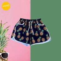 amyours on the beach กางเกงขาสั้นหญิง คุณภาพดี ผ้าไม่บาง แห้งไว ใส่ว่ายน้ำ รุ่น Womens Summer ลาย pineapple