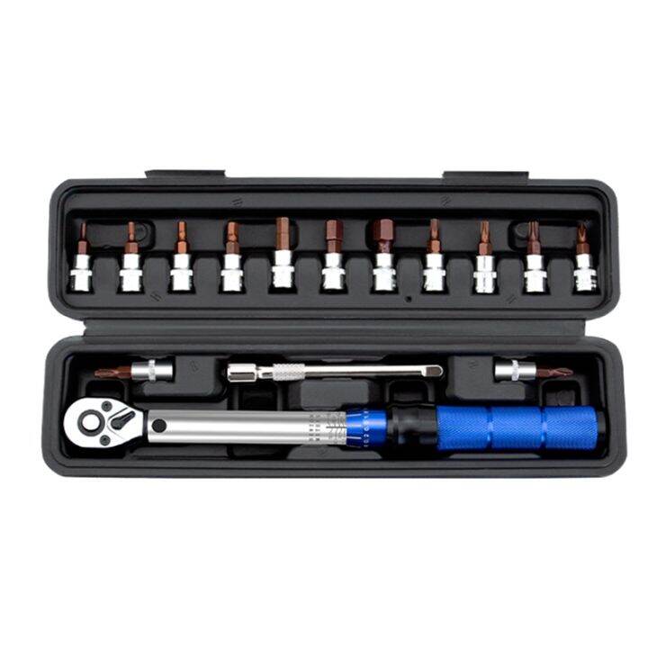 1/4Inch Torque Wrench Set with Screwdriver Bits 224 NM Bicycle Preset