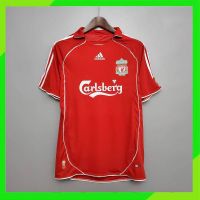 №◐✻ เสื้อกีฬาแขนสั้น ลายทีมชาติฟุตบอล Liverpool 06-07 ชุดเหย้า สไตล์เรโทร