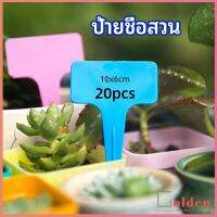 Goldenป้ายพลาสติก mini ป้ายชื่อแคคตัส ป้ายชื่อสวน ป้ายไม้ดอกไม้ garden label