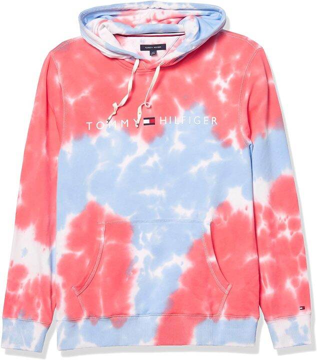 T O M M Y H I L F I G E R Men's Tie Dye Hoodie Sweatshirt LG (Red  Alert/Nebulas/Blue/Multi) | Lazada PH