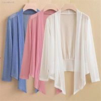 ✺⊕□ Women Spring Summer Sun Protection Clothing Shawl Oversized Outerwear Female Long Sleeve Cardigan Shirt Women Thin Coat Jacket