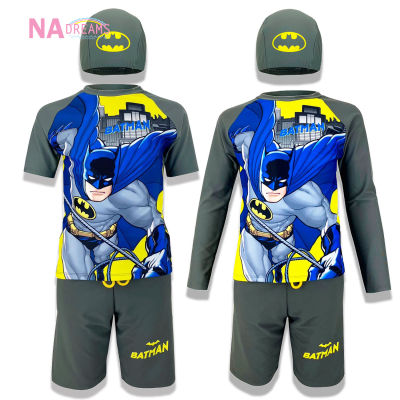DC ชุดว่ายน้ำเด็กชาย เสื้อ + กางเกง swimwear ลายการ์ตูน แบทแมน BATMAN จาก NADreams รุ่นเด็กโต