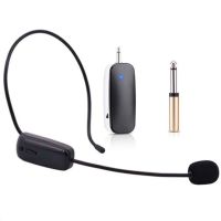 2X New 2 in 1 Handheld UHF Wireless Microphone Professional Head-Wear Mic Volume Amplifier for Speech Teaching