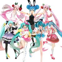 รูปปั้นตัวการ์ตูน Hatsune Miku อนิเมะน่ารัก,ตัวการ์ตูนน่ารักแบบเสมือนนักร้องมังงะรูปปั้นพีวีซีตุ๊กตาขยับแขนขาได้ของสะสมตกแต่งเค้กของเล่นโมเดล