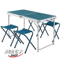 [พร้อมส่ง] โต๊ะตั้งแคมป์แบบพับได้พร้อมเก้าอี้ 4 ตัว สำหรับ 4 ถึง 6 คน Foldable Camping Table