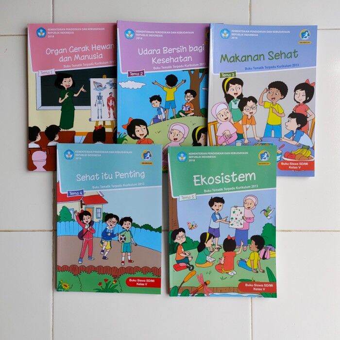 Original Paket Tematik SD MI Kelas 5 Tema 1 2 3 4 5 - 5 Semester 1 Buku ...