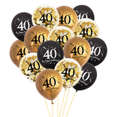 Chicinlife Happy Birthday 30 40 50 60 ลูกโป่งผู้ใหญ่วันเกิด 30th 40th 50th 60th Confetti บอลลูนครบรอบตกแต่ง-iewo9238