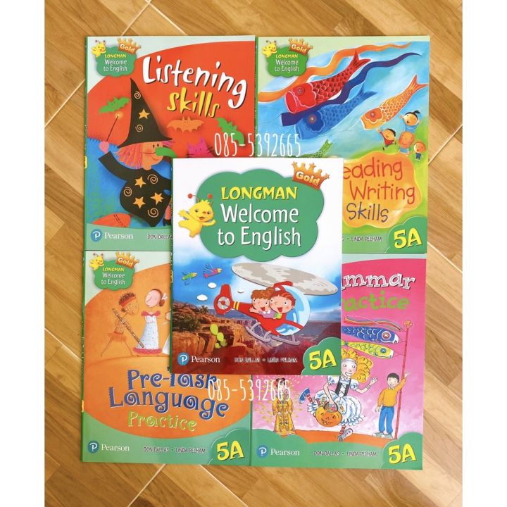 หนังสือแบบเรียนภาษาอังกฤษเซ็ต-5-เล่ม-longman-welcome-to-english-แบบเรียน-ฝึกหัด-วัยประถมเกรด-1-6