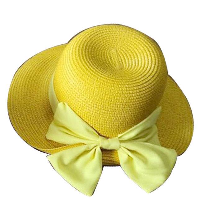หมวกสานผู้หญิง-หมวกเที่ยวทะเล-หมวกกันแดด-มีโบว์ด้านหลัง-มีสินค้าพร้อมส่ง