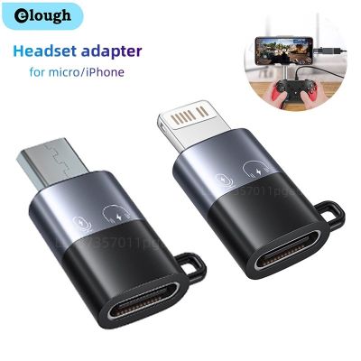 Elough Lightning To Type C Headset Adapter Micro To Usb C Otg Adapters for Iphone13 12 Lightning Otg Converter for Ios/Micro