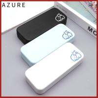 AZURE เครื่องหนังแท้ กล่องใส่แว่นตา สีทึบทึบ น้ำหนักเบามาก กล่องแว่นอ่านหนังสือ แบบพกพาได้ ต่อต้านความเครียด สำหรับผู้หญิง