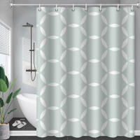 Basics Gray Stripe Long Shower Curtain Duschvorhan Waterproof Bathroom Accessories Decor Curtains With Hooks Bed Bath and Beyond