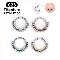 1pcs Fashion Ladies Nose Ring G23 Titanium Zircon Diaphragm Cartilage Puncture Body Decoration Jewelry Holiday Gift New 2021 Body jewellery