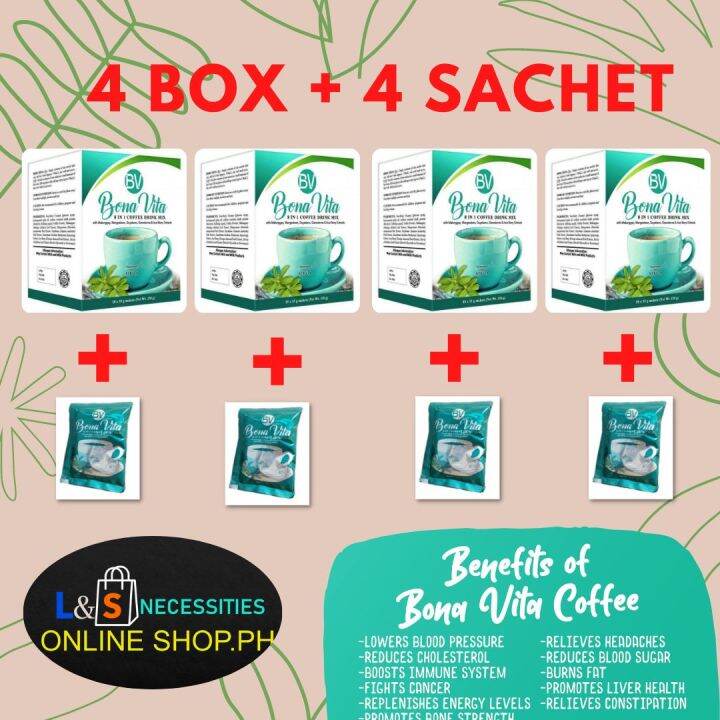 Bonavita Coffee 8 in 1 Drink Mix 4 Box + 4 Sachet (Total of 44 sachet