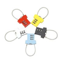 【CC】♧♞☎  3 Digit Aluminum Alloy Password Lock Wire Security for Suitcase Luggage Coded Cupboard Cabinet Padlock Shipping